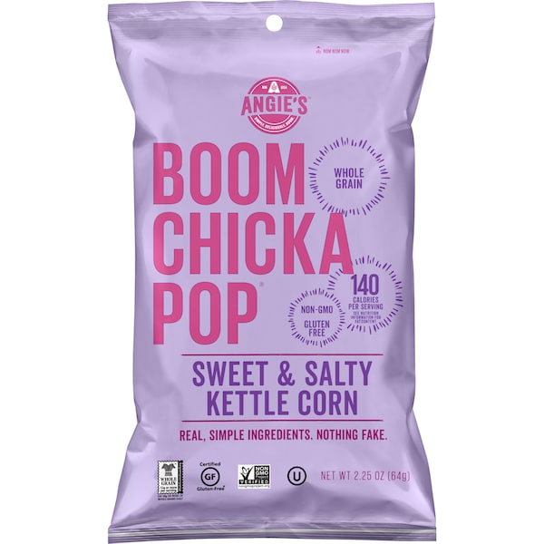 Angies Boomchickapop Angie's Artisan Treats Sweet And Salty Kettle Corn 2.25 oz. Bag, PK12 1878001422 - main